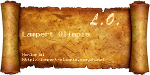 Lampert Olimpia névjegykártya